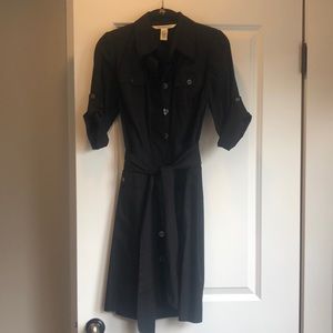 Diane Von Furstenberg 6 dress black belt tie